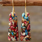 Geometrical Shape Imperial Jasper Dangle Earrings