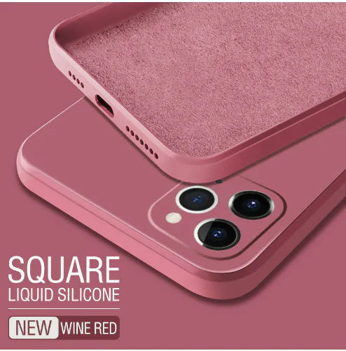 Square Liquid Silicone Phone Case