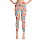 Women's Tropical Red Floral Yoga Leggings