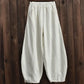 Cotton Linen Style Bloomers Wide Leg Pants