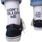 Hip Hop Humor Printed Crew Socks