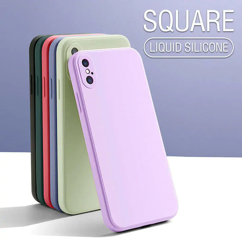 Square Liquid Silicone Phone Case